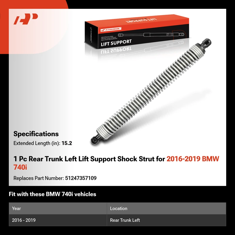 1 Pc Rear Trunk Left Lift Support Shock Strut for 2016-2019 BMW 740i