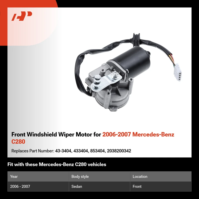 Front Windshield Wiper Motor for 2006-2007 Mercedes-Benz C280