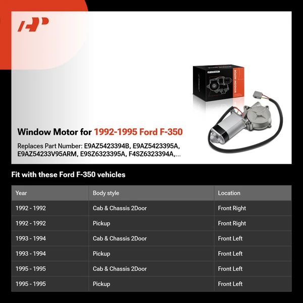 Window Motor for 1992-1995 Ford F-350
