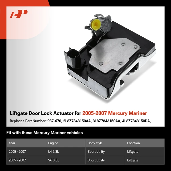 Liftgate Door Lock Actuator for 2005-2007 Mercury Mariner