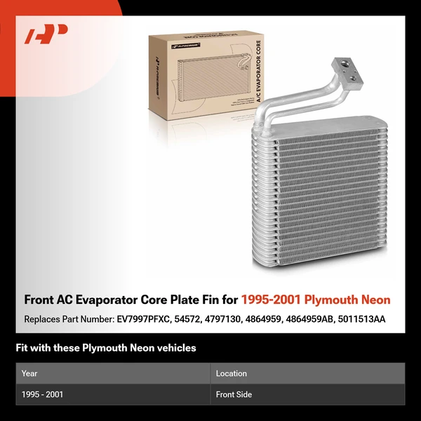 Front AC Evaporator Core Plate Fin for 1995-2001 Plymouth Neon