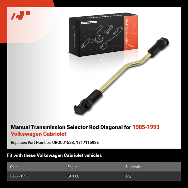 Manual Transmission Selector Rod Diagonal for 1985-1993 Volkswagen Cabriolet
