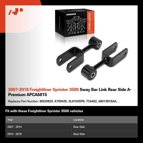 2007-2018 Freightliner Sprinter 3500 Sway Bar Link Rear Side A-Premium APCA6815