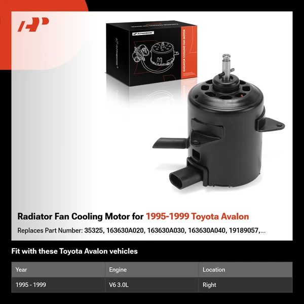 Radiator Fan Cooling Motor for 1995-1999 Toyota Avalon