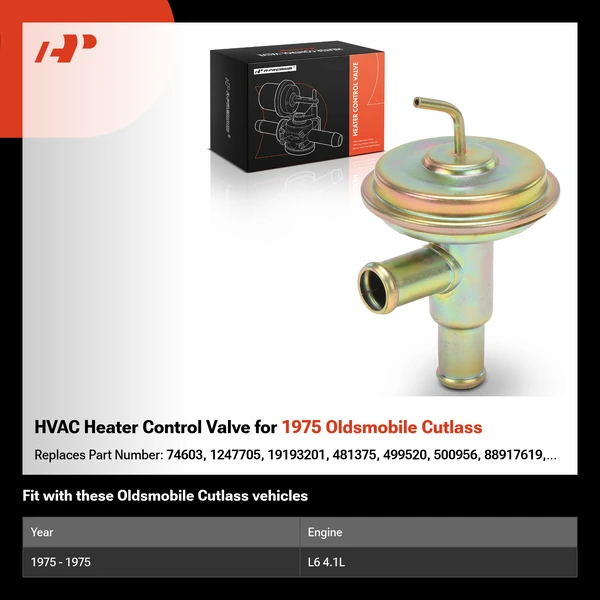 HVAC Heater Control Valve for 1975 Oldsmobile Cutlass