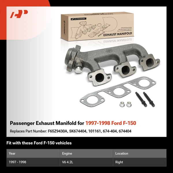 Passenger Exhaust Manifold for 1997-1998 Ford F-150