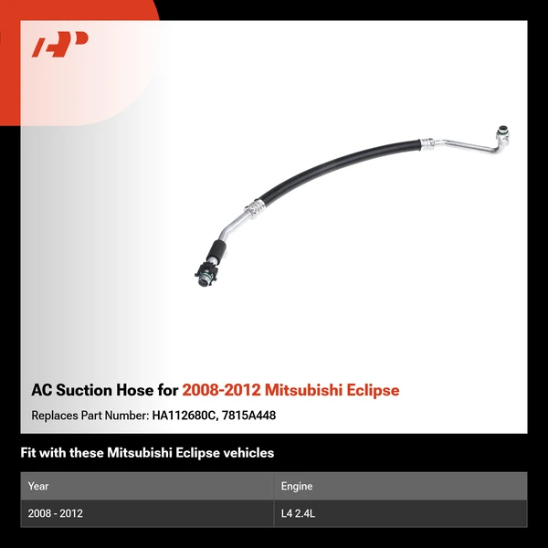 AC Suction Hose for 2008-2012 Mitsubishi Eclipse