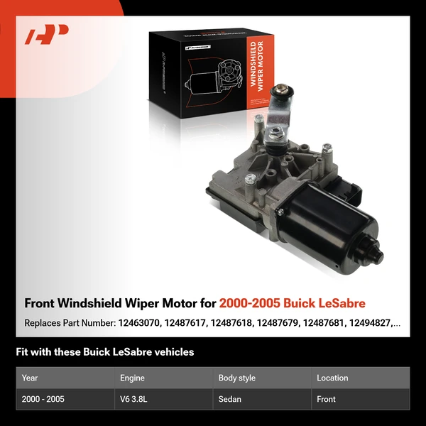 Front Windshield Wiper Motor for 2000-2005 Buick LeSabre