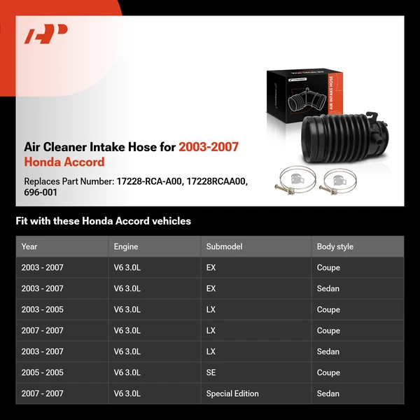 Air Cleaner Intake Hose for 2003-2007 Honda Accord