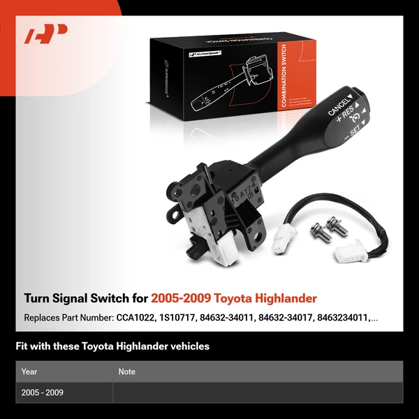 Turn Signal Switch for 2005-2009 Toyota Highlander