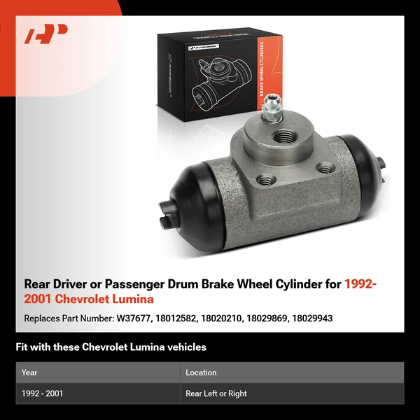 Rear Driver or Passenger Drum Brake Wheel Cylinder for 1992-2001 Chevrolet Lumina