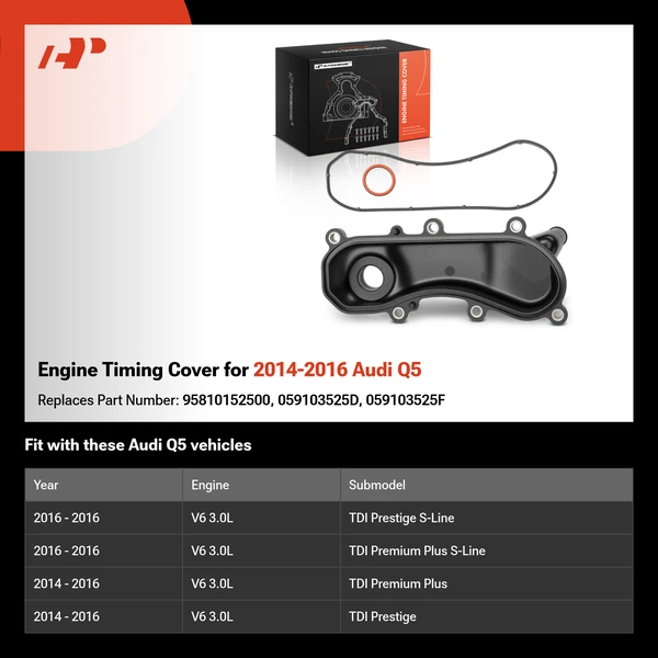 Engine Timing Cover for 2014-2016 Audi Q5