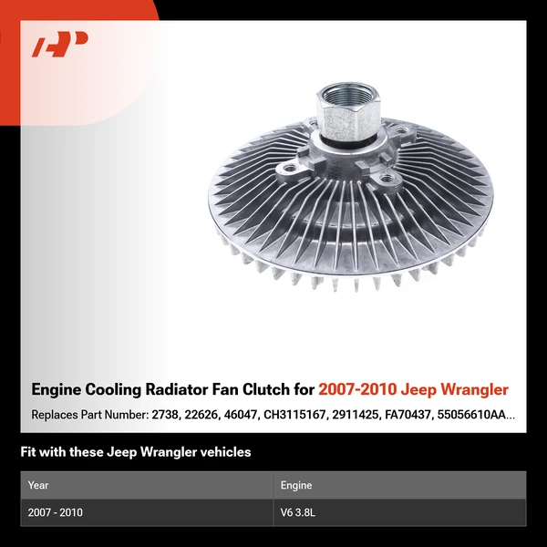 Engine Cooling Radiator Fan Clutch for 2007-2010 Jeep Wrangler