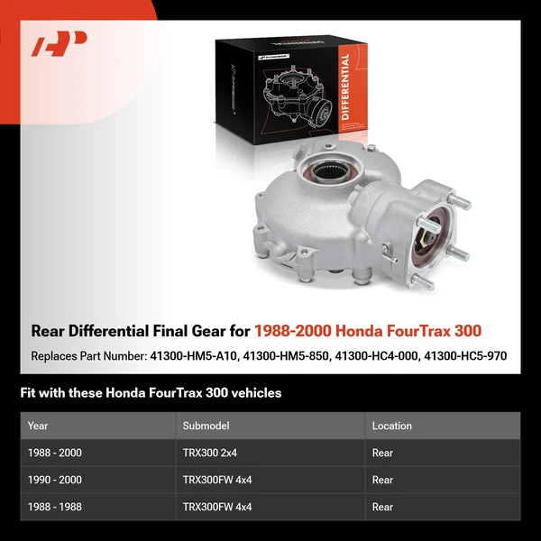 Rear Differential Final Gear for 1988-2000 Honda FourTrax 300