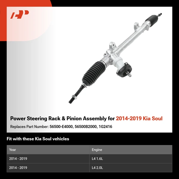 Power Steering Rack & Pinion Assembly for 2014-2019 Kia Soul