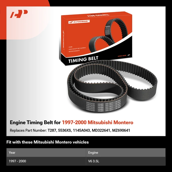 Engine Timing Belt for 1997-2000 Mitsubishi Montero