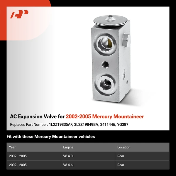 AC Expansion Valve for 2002-2005 Mercury Mountaineer