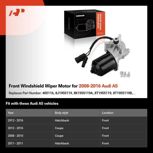 Front Windshield Wiper Motor for 2008-2016 Audi A5