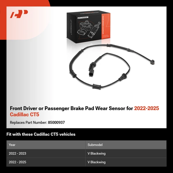 Front Driver or Passenger Brake Pad Wear Sensor for 2022-2025 Cadillac CT5