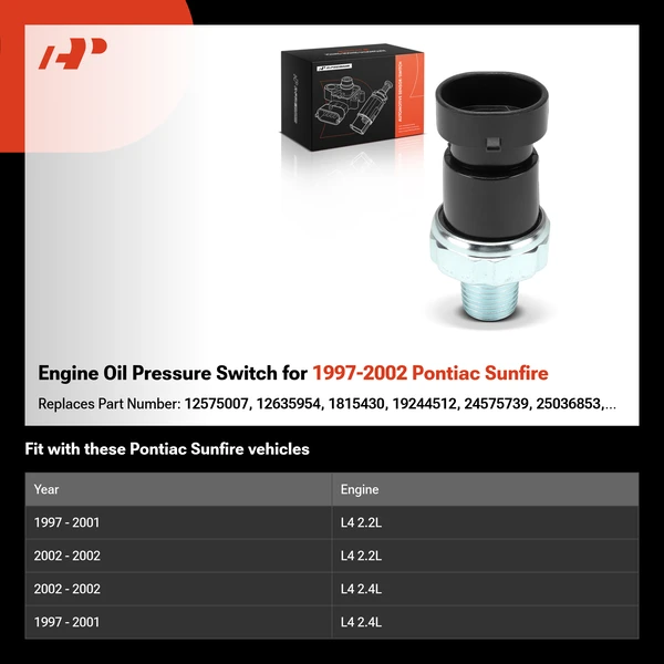 Engine Oil Pressure Switch for 1997-2002 Pontiac Sunfire