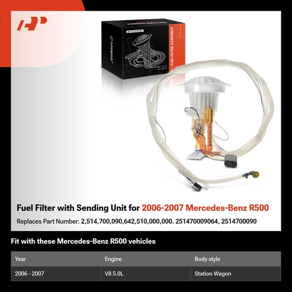 Fuel Filter with Sending Unit for 2006-2007 Mercedes-Benz R500