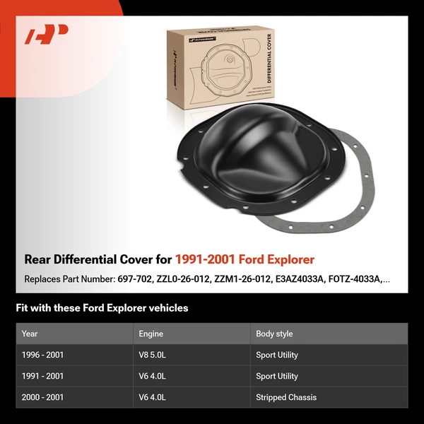 Rear Differential Cover for 1991-2001 Ford Explorer