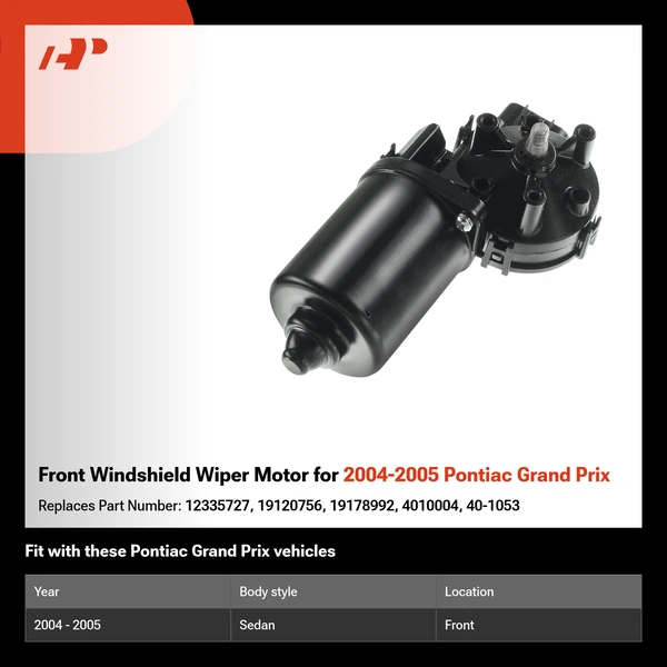 Front Windshield Wiper Motor for 2004-2005 Pontiac Grand Prix