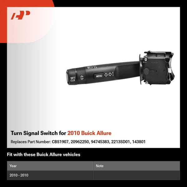 Turn Signal Switch for 2010 Buick Allure