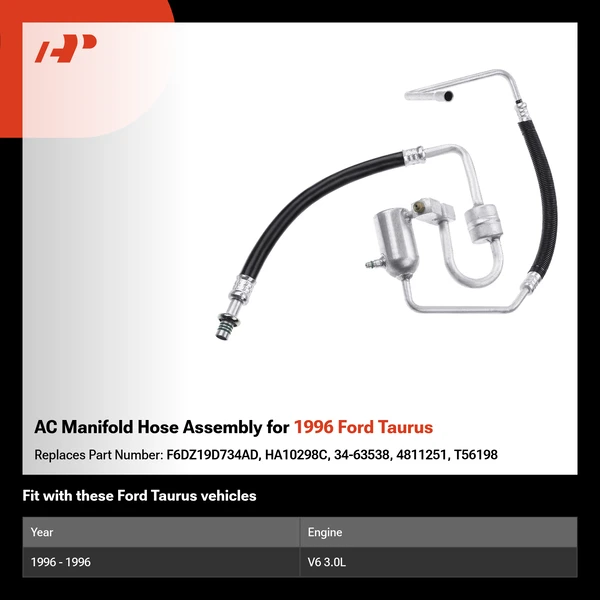 AC Manifold Hose Assembly for 1996 Ford Taurus