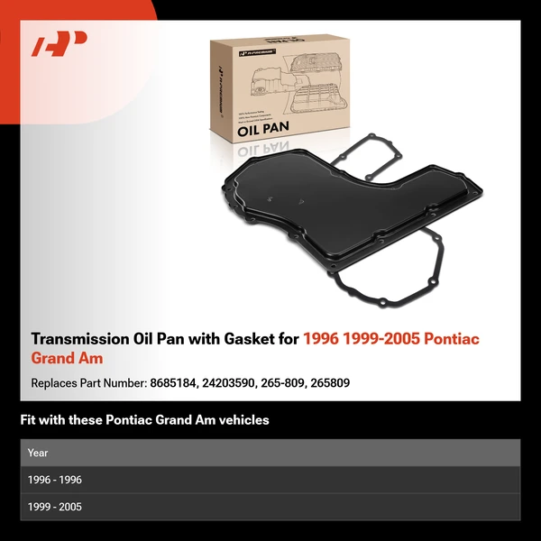 Transmission Oil Pan with Gasket for 1996 1999-2005 Pontiac Grand Am