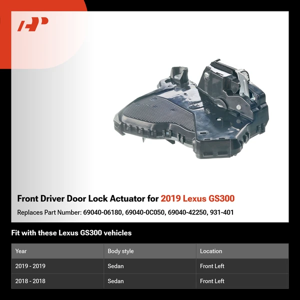 Front Driver Door Lock Actuator for 2019 Lexus GS300