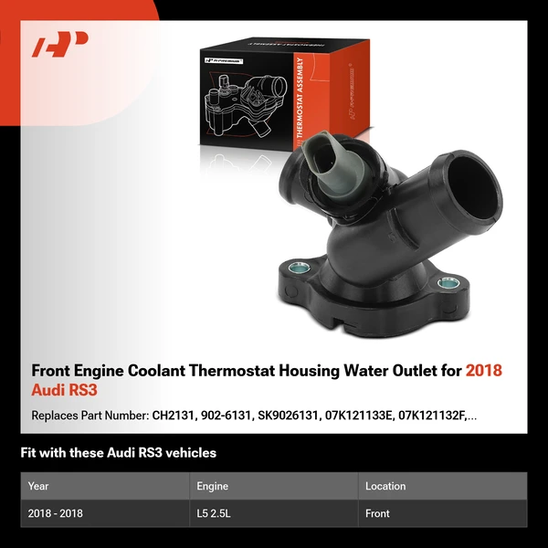 Front Engine Coolant Thermostat Housing Water Outlet for 2018 Audi RS3