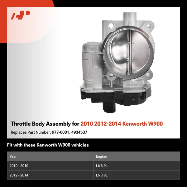 Throttle Body Assembly for 2010 2012-2014 Kenworth W900