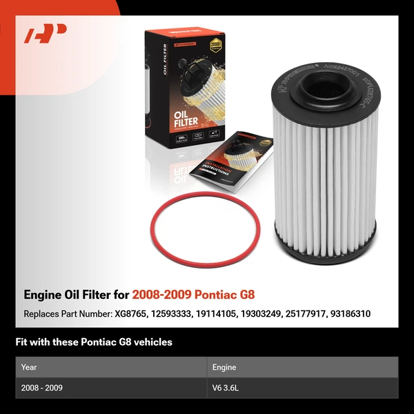 Engine Oil Filter for 2008-2009 Pontiac G8