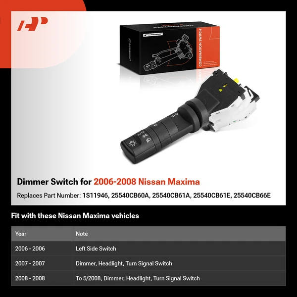 Dimmer Switch for 2006-2008 Nissan Maxima