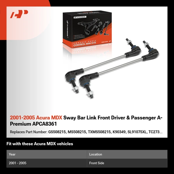 2001-2005 Acura MDX Sway Bar Link Front Driver & Passenger A-Premium APCA8361