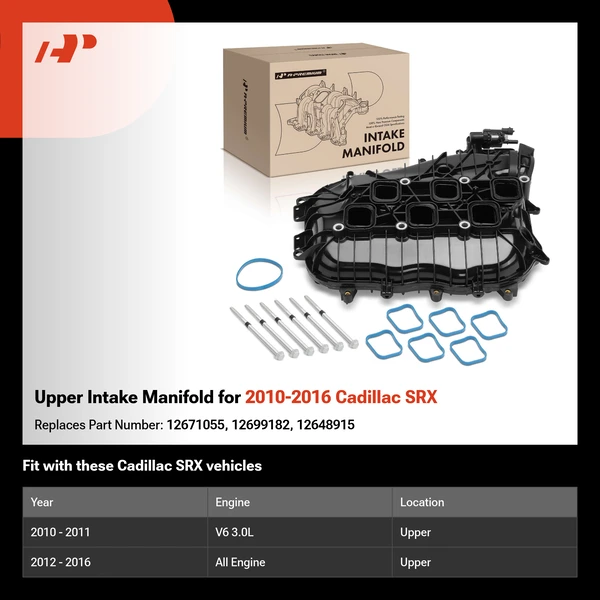 Upper Intake Manifold for 2010-2016 Cadillac SRX
