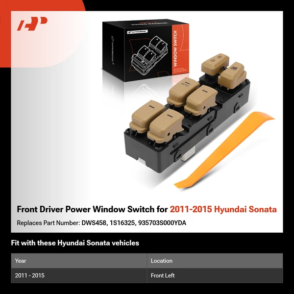 Front Driver Power Window Switch for 2011-2015 Hyundai Sonata
