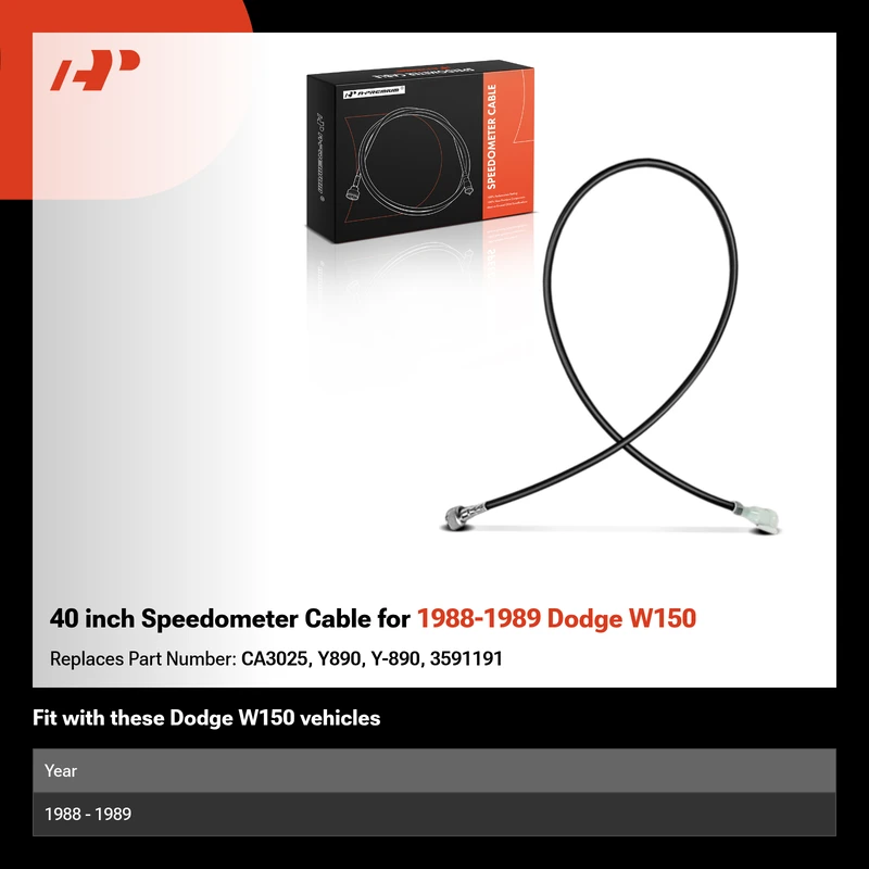 40 inch Speedometer Cable for 1988-1989 Dodge W150