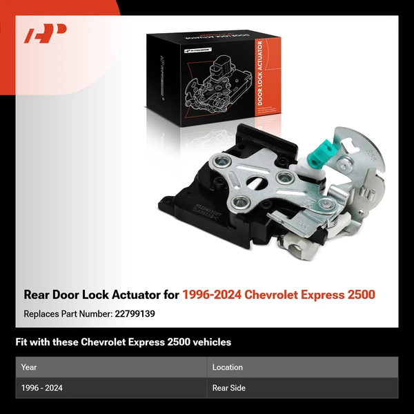 Rear Door Lock Actuator for 1996-2024 Chevrolet Express 2500