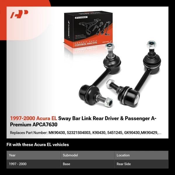 1997-2000 Acura EL Sway Bar Link Rear Driver & Passenger A-Premium APCA7630