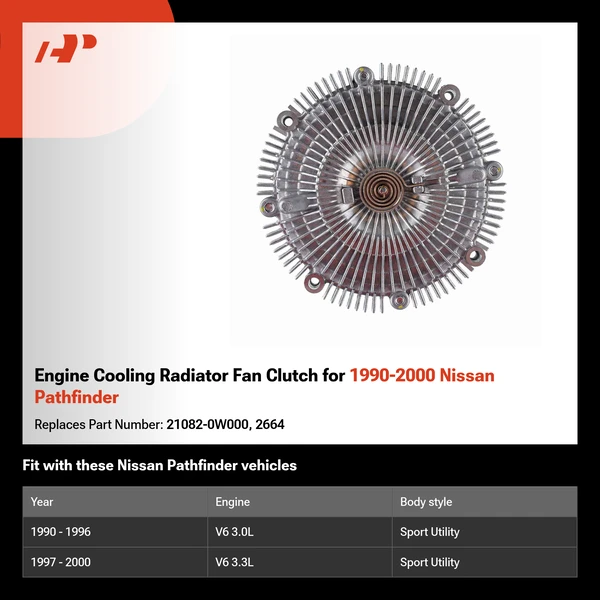 Engine Cooling Radiator Fan Clutch for 1990-2000 Nissan Pathfinder
