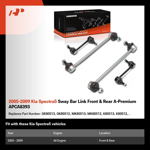2005-2009 Kia Spectra5 Sway Bar Link Front & Rear A-Premium APCA8393