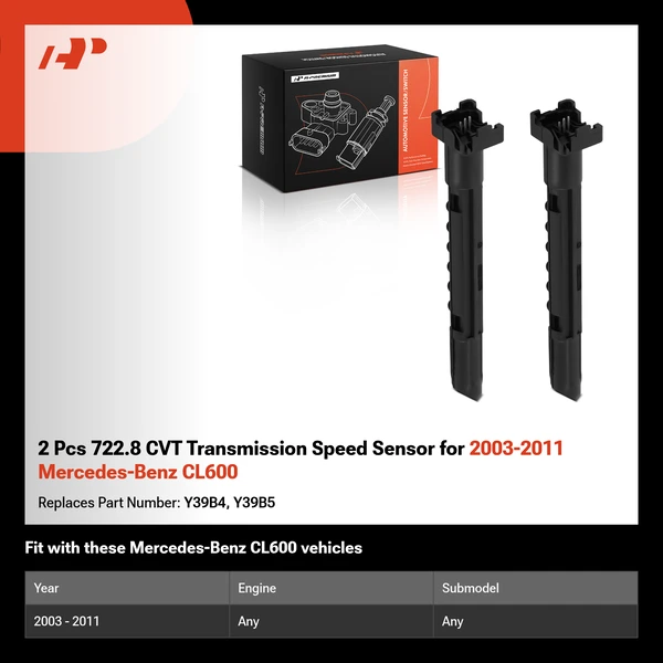 2 Pcs 722.8 CVT Transmission Speed Sensor for 2003-2011 Mercedes-Benz CL600