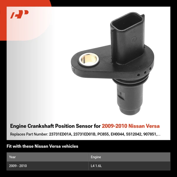 Engine Crankshaft Position Sensor for 2009-2010 Nissan Versa