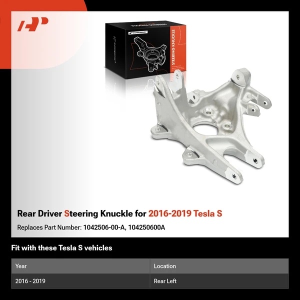 Rear Driver Steering Knuckle for 2016-2019 Tesla S