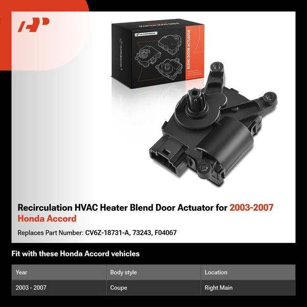 Recirculation HVAC Heater Blend Door Actuator for 2003-2007 Honda Accord