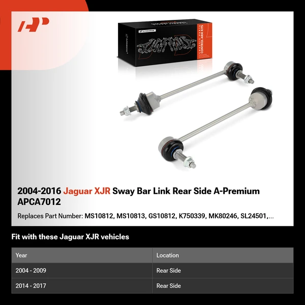 2004-2016 Jaguar XJR Sway Bar Link Rear Side A-Premium APCA7012