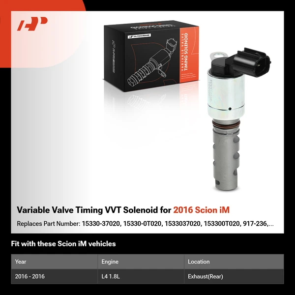 Variable Valve Timing VVT Solenoid for 2016 Scion iM