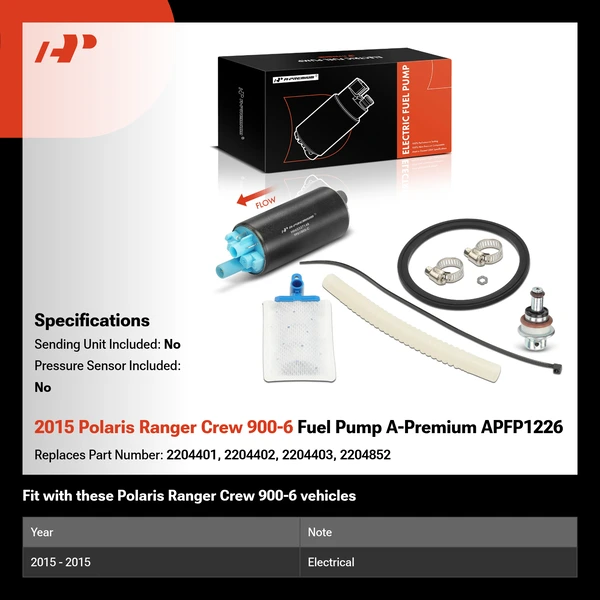 2015 Polaris Ranger Crew 900-6 Fuel Pump A-Premium APFP1226